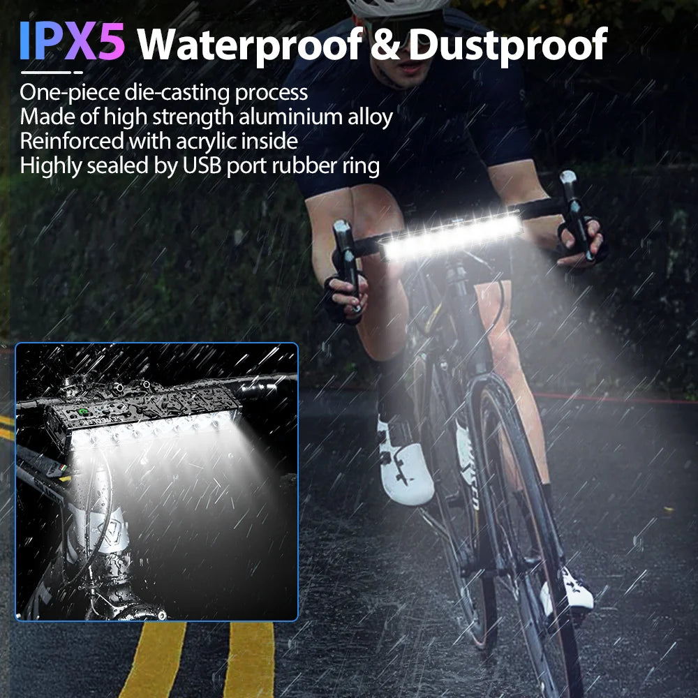 Bicycle Lights Front High Lumen Bike Light 10000mAh Power Bank Flashlight USB Charging MTB Road Cycling Lamp Accessories