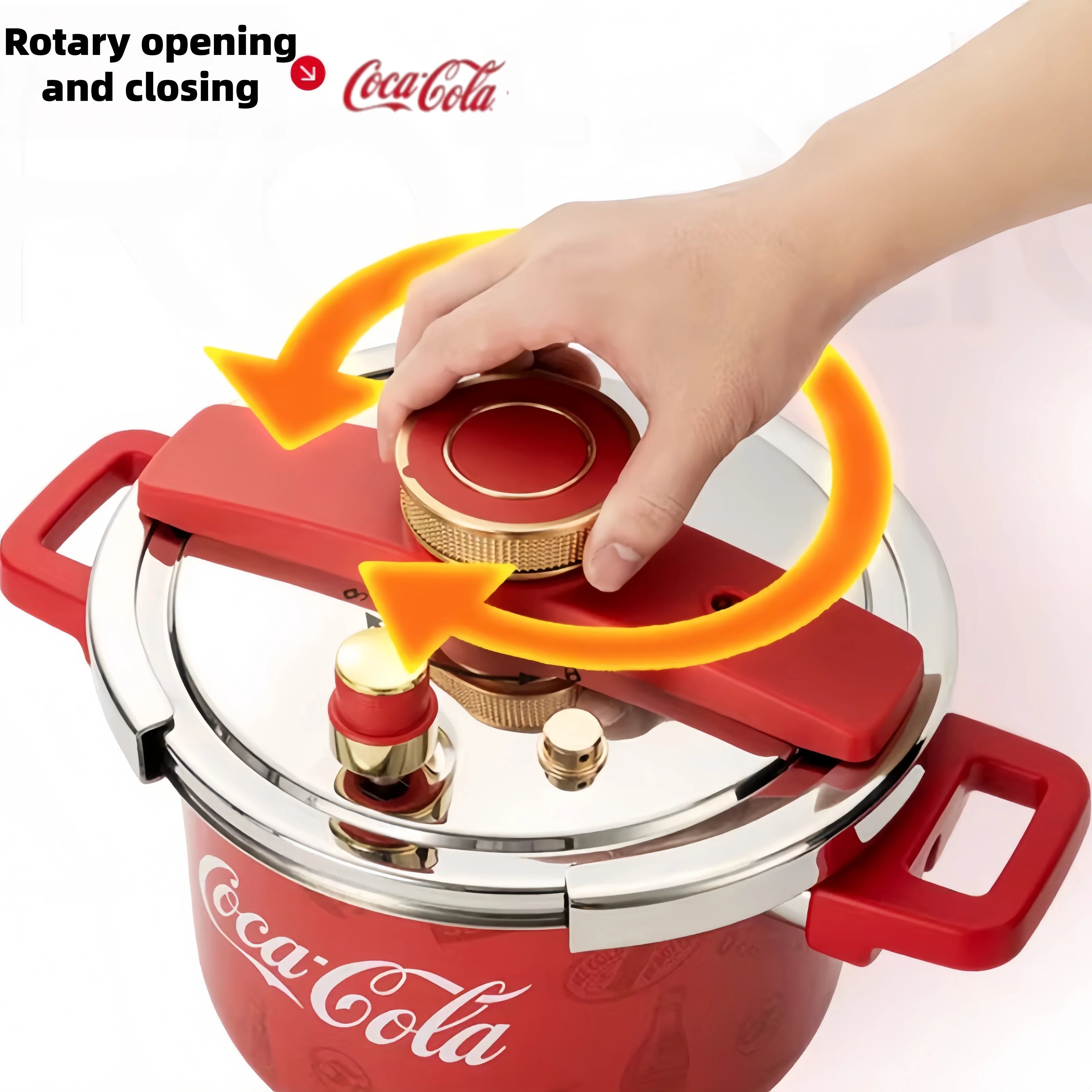 Coca Cola 6L Stainless Steel Pressure Cooker Explosion-Proof Cooking Pots Presion Multi-Cooker for Gas & Induction Cooktops
