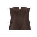 Spring Summer New Women's Sexy Strapless Tube Top ZR Style Commute Zipper Slim Fit Polyester Fiber Single Piece Regular Length