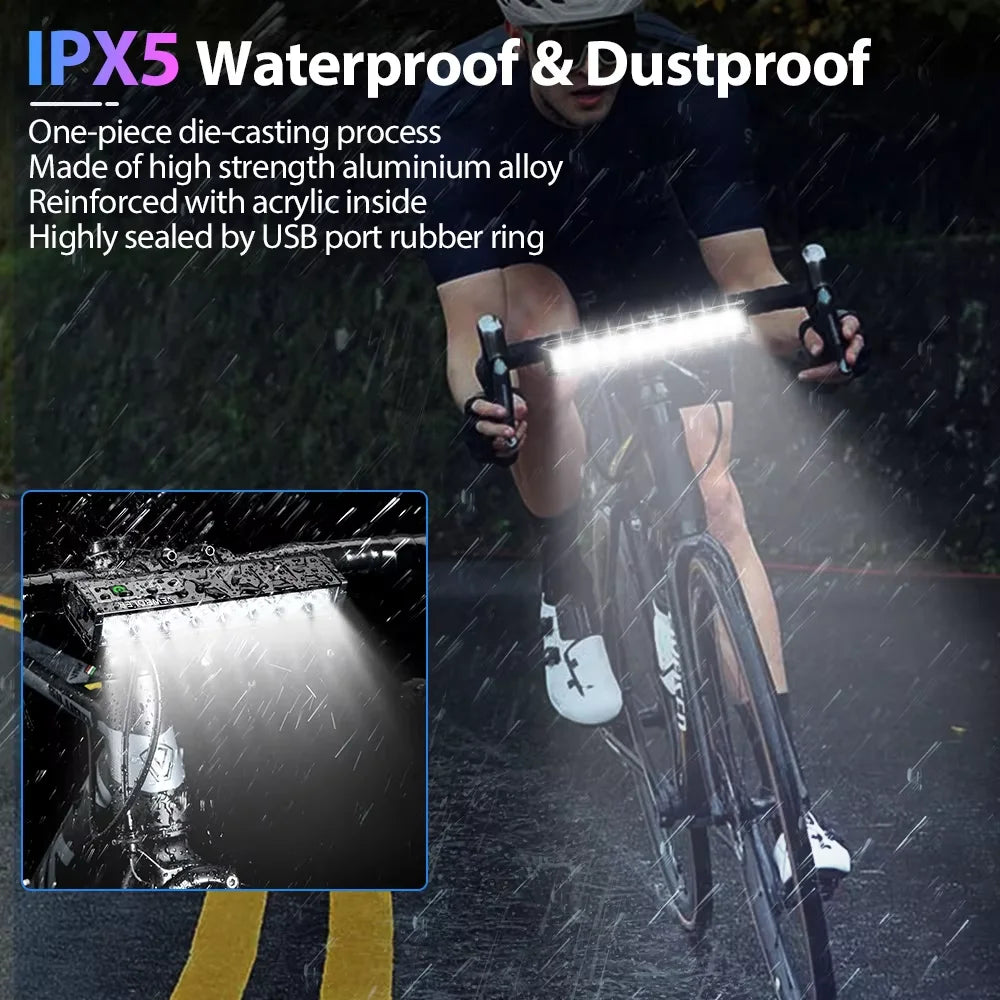 Bicycle Lights Front High Lumen Bike Light 10000mAh Power Bank Flashlight USB Charging MTB Road Cycling Lamp Accessories